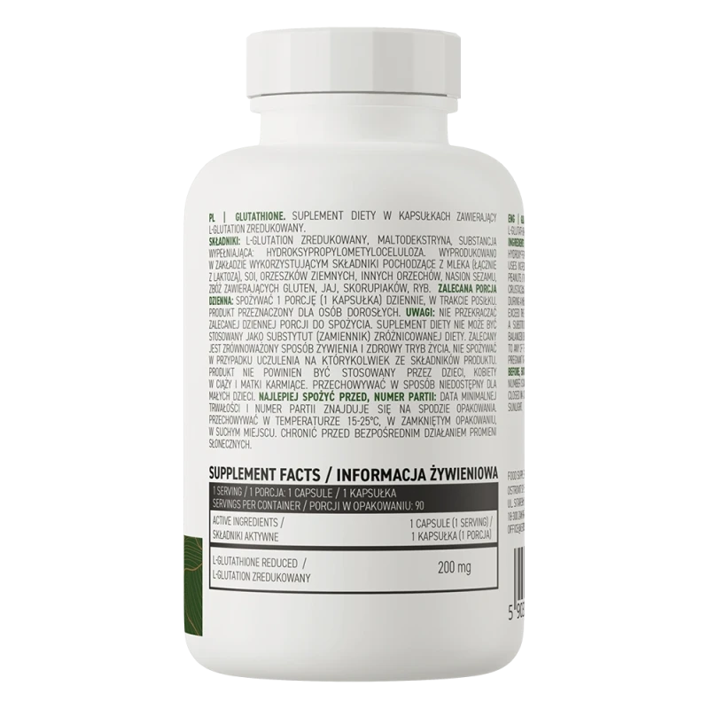 OstroVit Glutathione | Reduced L-Glutathione 200 mg 90 Capsules