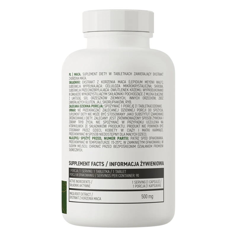 OstroVit Maca VEGE | Maca Root Extract 500 mg 90 Tablets