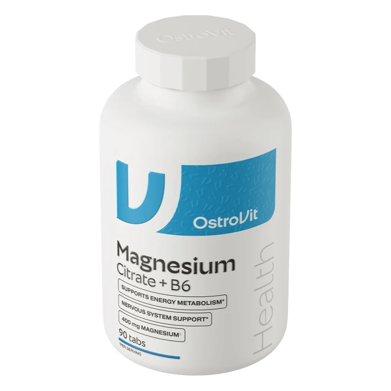 OstroVit Magnesium Citrate 400 mg + B6 | Magnesium Citrate + B6 90 Tablets