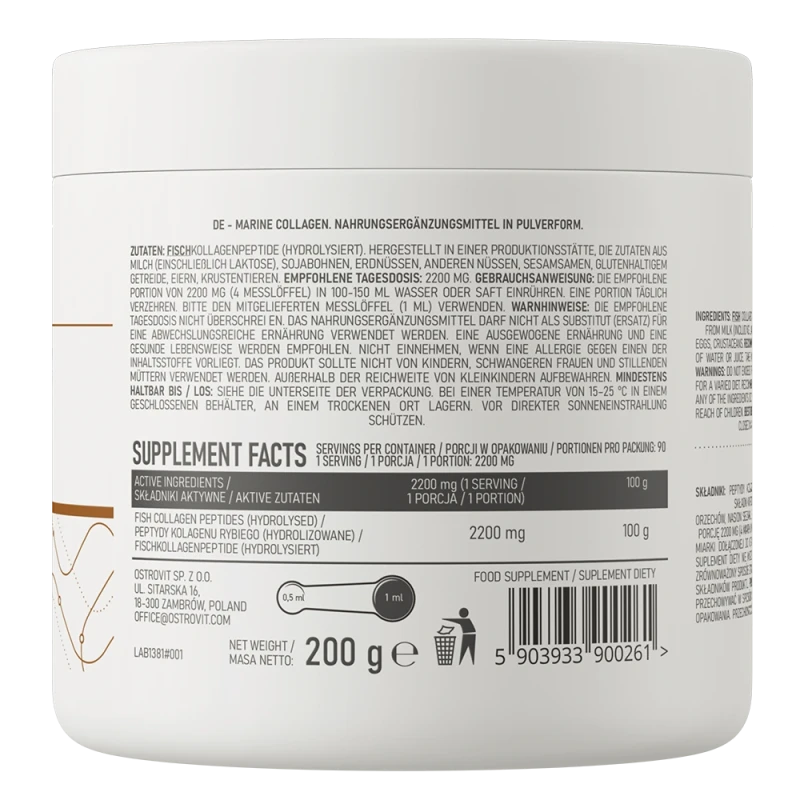 OstroVit Marine Collagen | Marine Type I Collagen 200 g