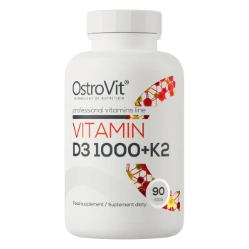 OstroVit Vitamin D3 1000 IU + K2 | D3 and K2 Vitamins 90 Tablets