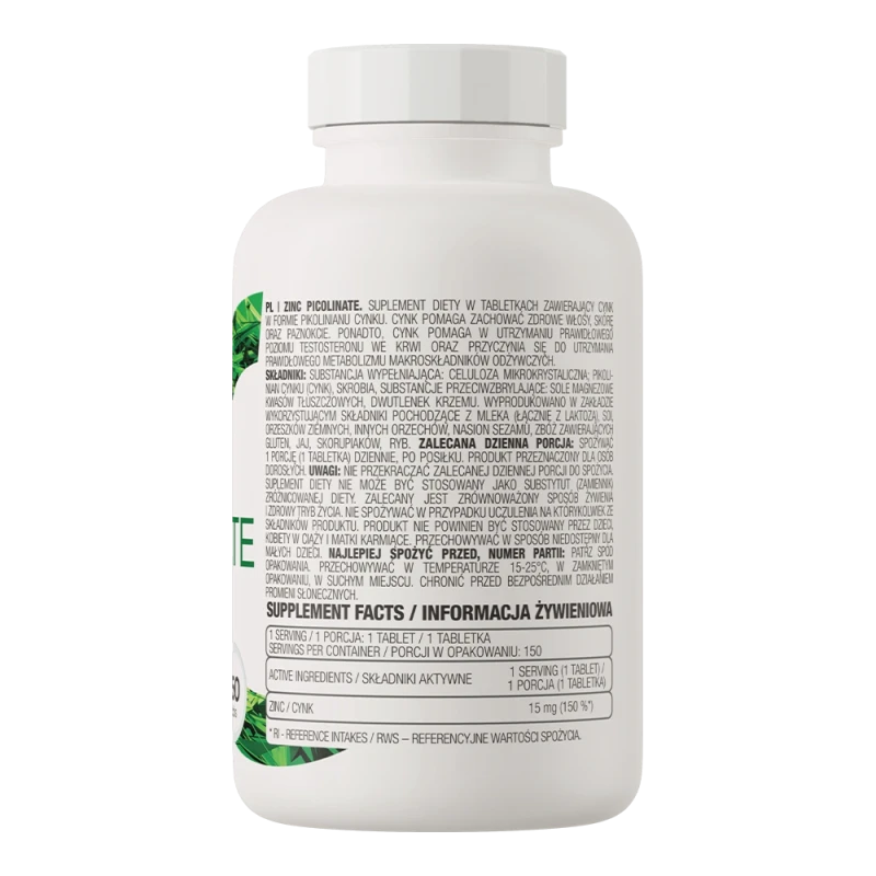 OstroVit Zinc Picolinate | Zinc in Picolinate Form 150 Tablets
