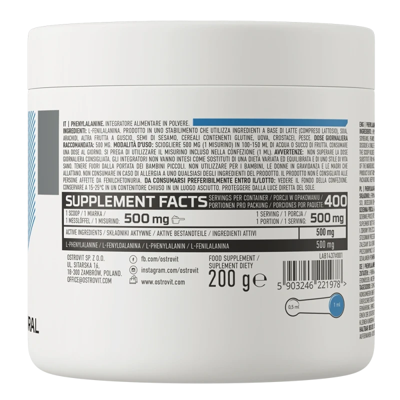OstroVit Phenylalanine | L-Phenylalanine Powder 200 g