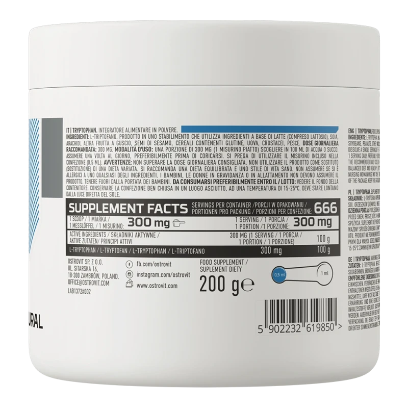 OstroVit Tryptophan | L-Tryptophan Powder 200 g