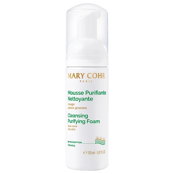Mary Cohr Cleansing Purifying Foam | Cleansing and Sebum‑Regulating Facial Foam for Oily/Imperfection‑Prone Skin 150 ml