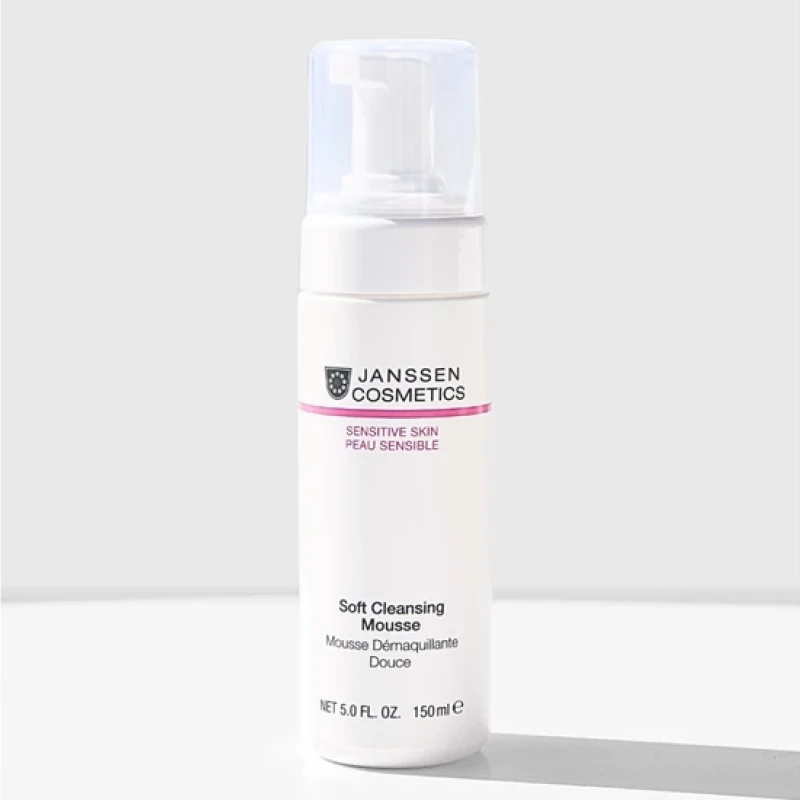 Janssen Cosmetics Soft Cleansing Mousse | Gentle Cleansing Foam for Sensitive Skin, 150 ml