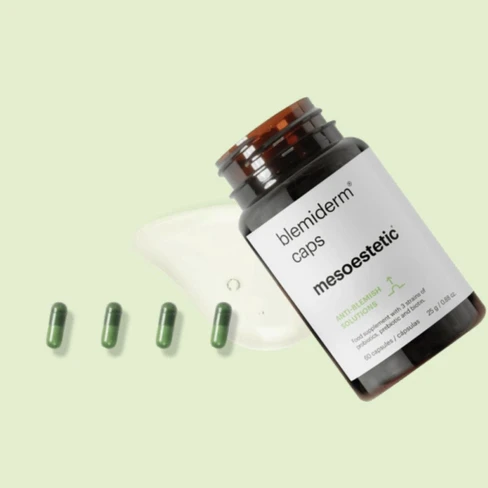 Mesoestetic blemiderm® caps | Dietary supplement for acne-prone and oily skin 60 capsules