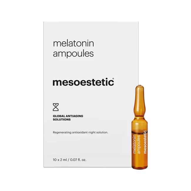 Mesoestetic Melatonin Ampoules | Night Renewing Anti-Ageing Ampoules 10 × 2 ml