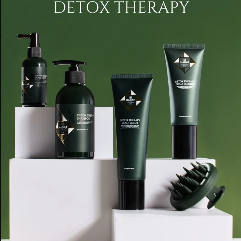 Hadat Cosmetics Detox Therapy Shampoo | Detoxifying shampoo for deep yet gentle scalp cleansing 50 ml / 250 ml / 800 ml