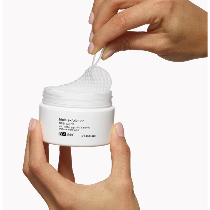PCA Skin Triple Exfoliation Peel Pads | Triple-Action Exfoliating Pads for Skin Renewal 30 pcs