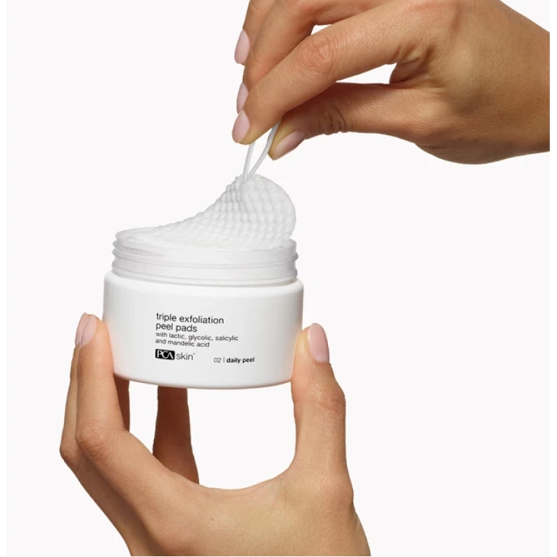 PCA Skin Triple Exfoliation Peel Pads | Triple-Action Exfoliating Pads for Skin Renewal 30 pcs