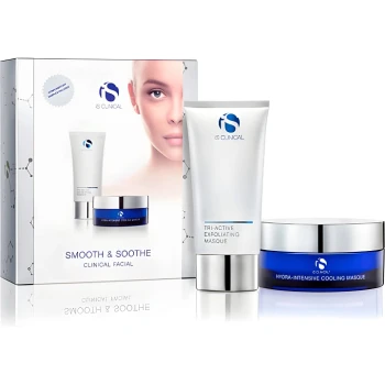 iS Clinical Smooth & Soothe Clinical Facial | Two-step Facial Treatment Kit for Smoothing and Soothing Skin Texture