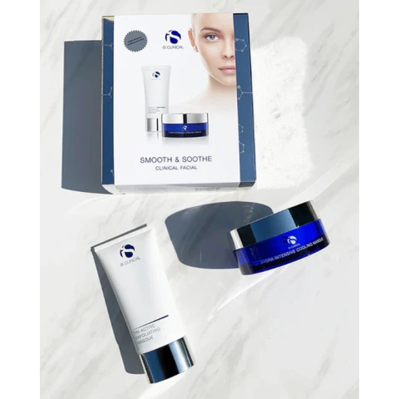 iS Clinical Smooth & Soothe Clinical Facial | Two-step Facial Treatment Kit for Smoothing and Soothing Skin Texture