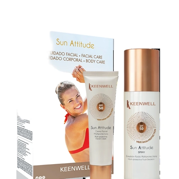 Keenwell Facial Cream SPF 50 + Fluid Emulsion SPF 50 | Face Cream and Body Emulsion 60 ml + 150 ml
