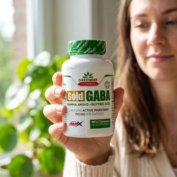Amix GreenDay ProVEGAN Gold GABA | Gamma-Aminobutyric Acid 750 mg 90 Capsules