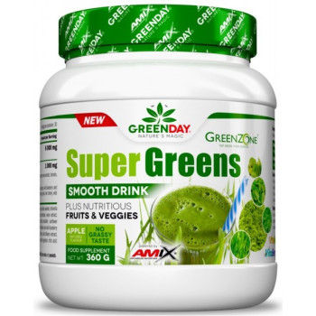 Amix Super Greens Smooth Drink | Green Smoothie 360 g | Apple Flavor