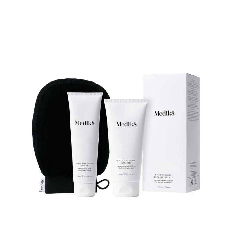 Medik8 Smooth Body Exfoliating Kit | Texture-Renewing AHA Kit