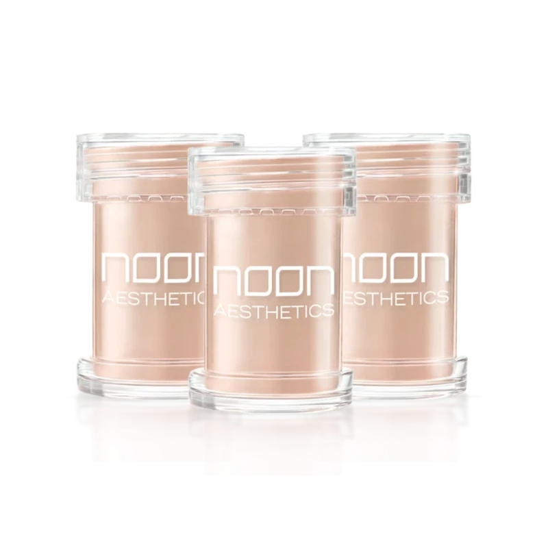 NOON Brush & Go Refill Pack SPF50 | Mineral SPF powder refill for all skin types, light shade 01, 3 × 5 ml