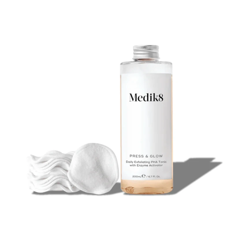 Medik8 Press & Glow Refill | Refillable PHA Brightening Toner 200 ml