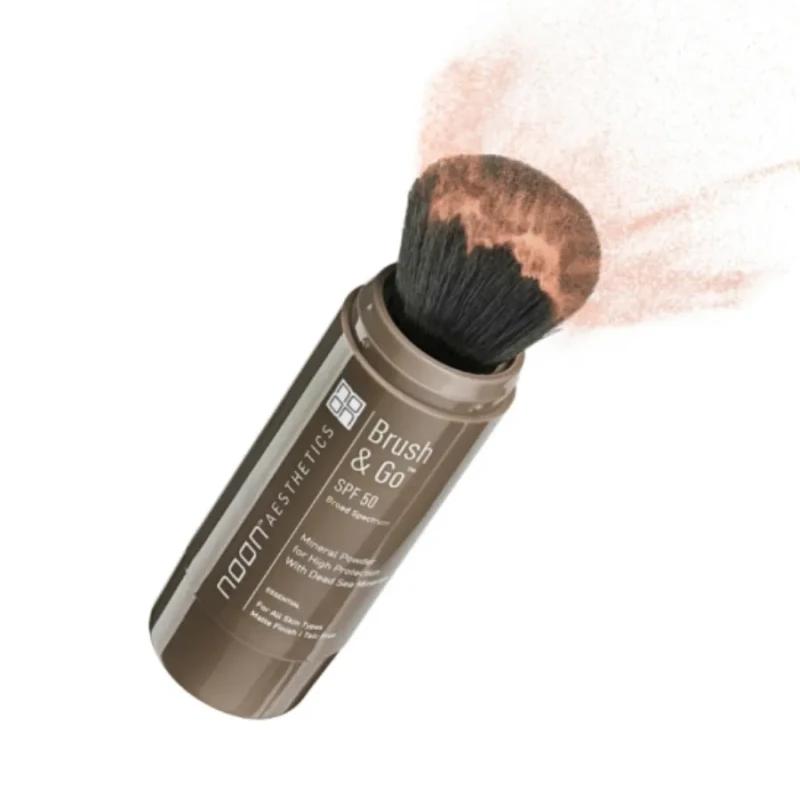 NOON Brush & Go Refill Pack SPF50 | Mineral SPF Powder Refill for All Skin Types, Medium Shade 02, 3 × 5 ml