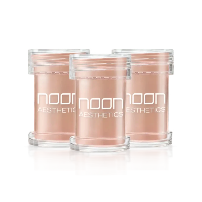 NOON Brush & Go Refill Pack SPF50 | Mineral SPF Powder Refill for All Skin Types, Medium Shade 02, 3 × 5 ml