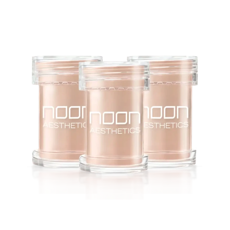 NOON Brush & Go Refill Pack SPF50 | Mineral SPF powder refill for oily and problematic skin, shade 01 Light, 3 × 5 ml