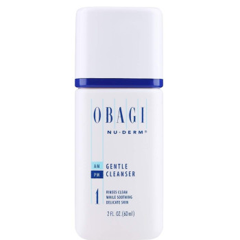 OBAGI MEDICAL Nu-Derm Gentle Cleanser | Mild Cleansing Formula Travel Size, 60 ml