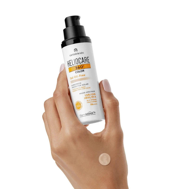 HELIOCARE 360° Gel Oil-Free SPF50+ | Tinted sunscreen gel for oily skin (Beige), 50 ml