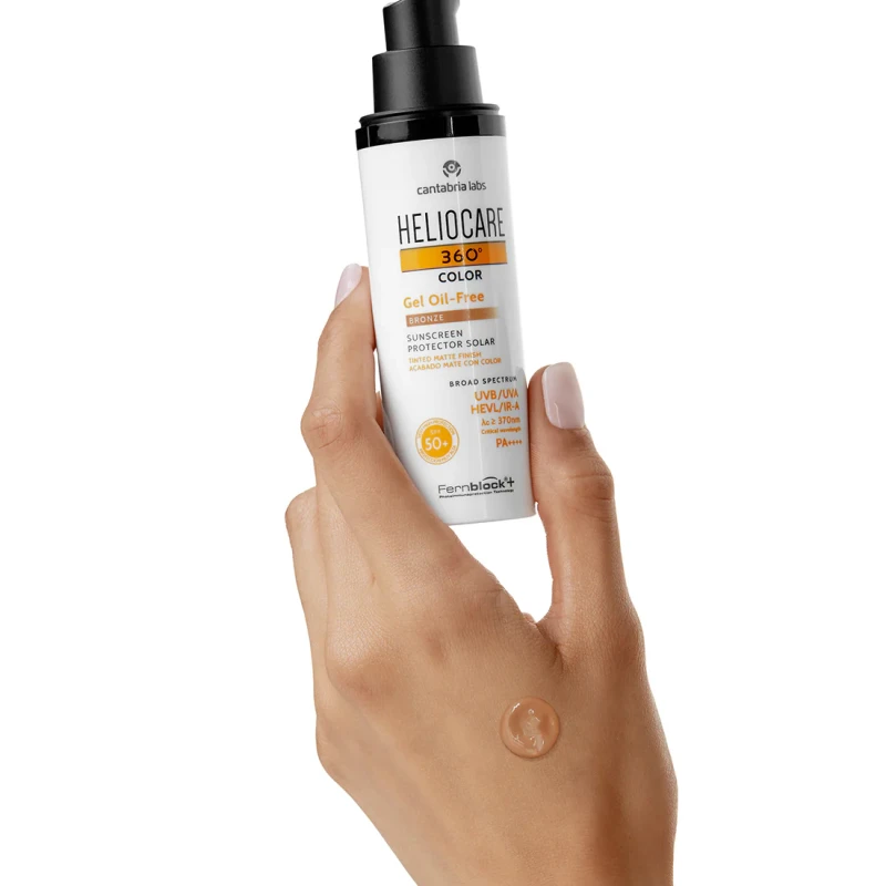 HELIOCARE 360° Gel Oil-Free SPF50+ | Tinted sun protection gel for oily skin (Bronze), 50 ml