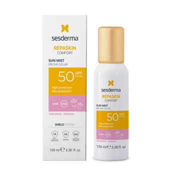 Sesderma Repaskin Comfort Sun Mist Geranium SPF50 | Protective Sun Spray with Geranium Scent SPF50 100 ml