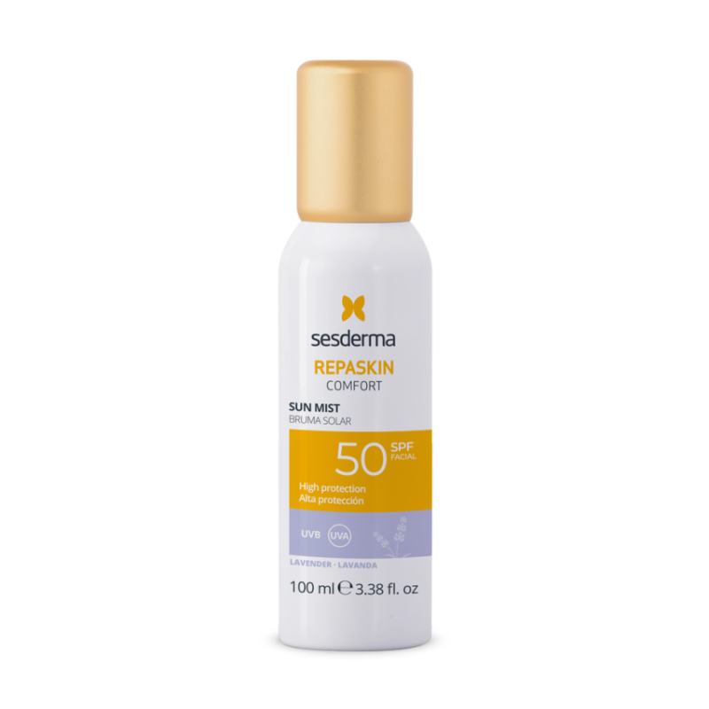 Sesderma Repaskin Comfort Sun Mist Geranium SPF50 | Protective Sun Spray with Geranium Scent SPF50 100 ml