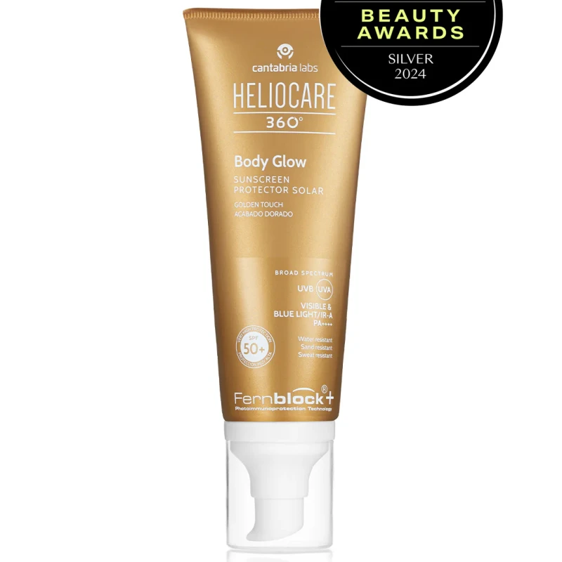 HELIOCARE 360° GLOW SPF50+ | Body sunscreen with golden shimmer, 100 ml