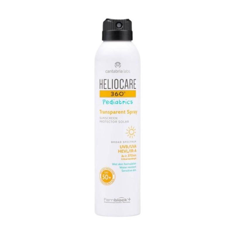 HELIOCARE 360° Pediatrics Transparent Spray SPF50+ | Transparent Sunscreen Spray for Children, 200 ml