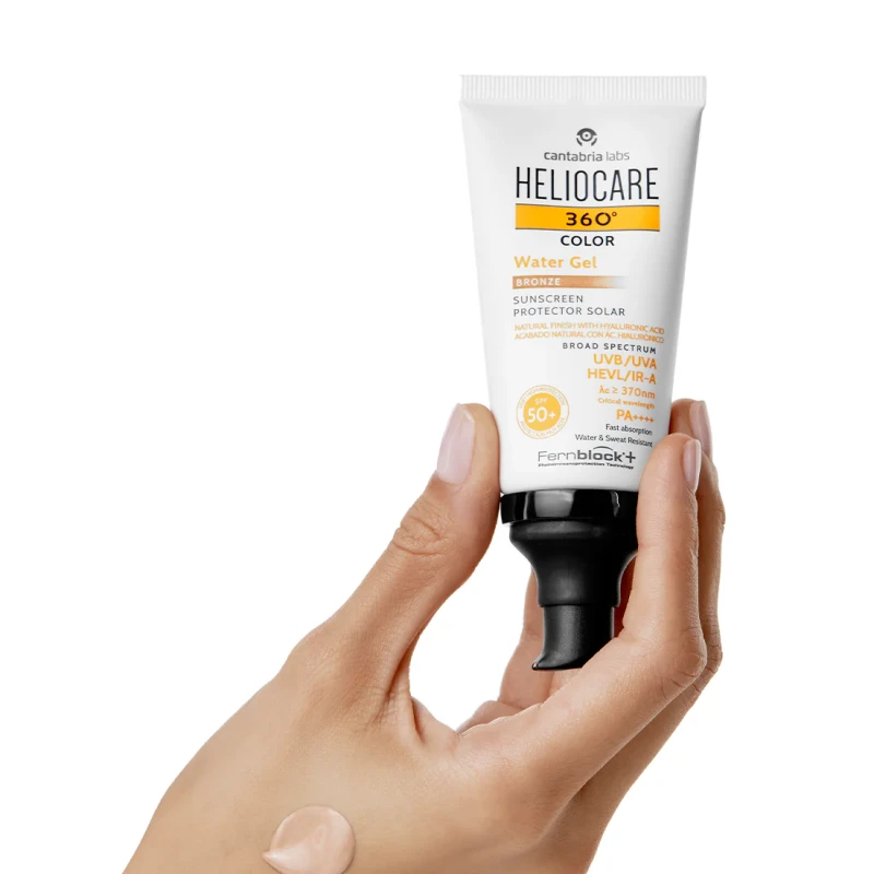 HELIOCARE 360° Water Gel Color SPF50+ | Moisturising Tinted Sunscreen Gel (Bronze), 50 ml