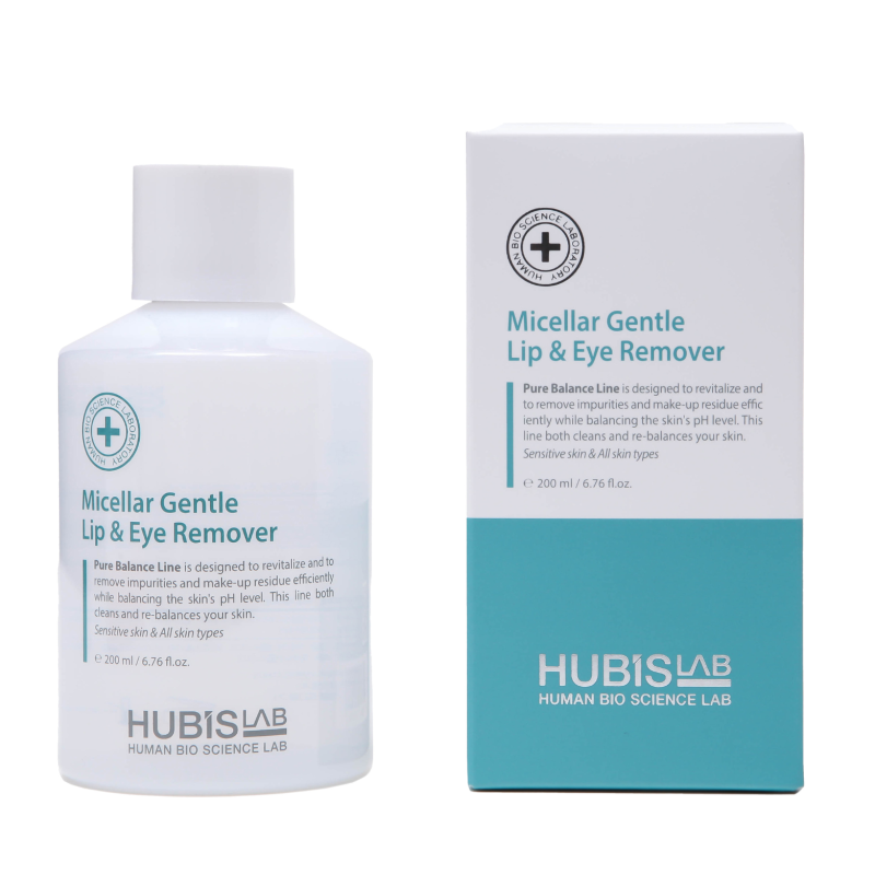 HUBISLAB Micellar Gentle Lip & Eye Remover | Gentle Micellar Cleanser 200 ml