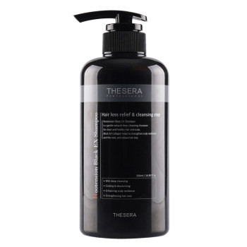 Thesera Rootension Black Ex Shampoo | Powerful Anti-Hair Loss Shampoo 500 ml