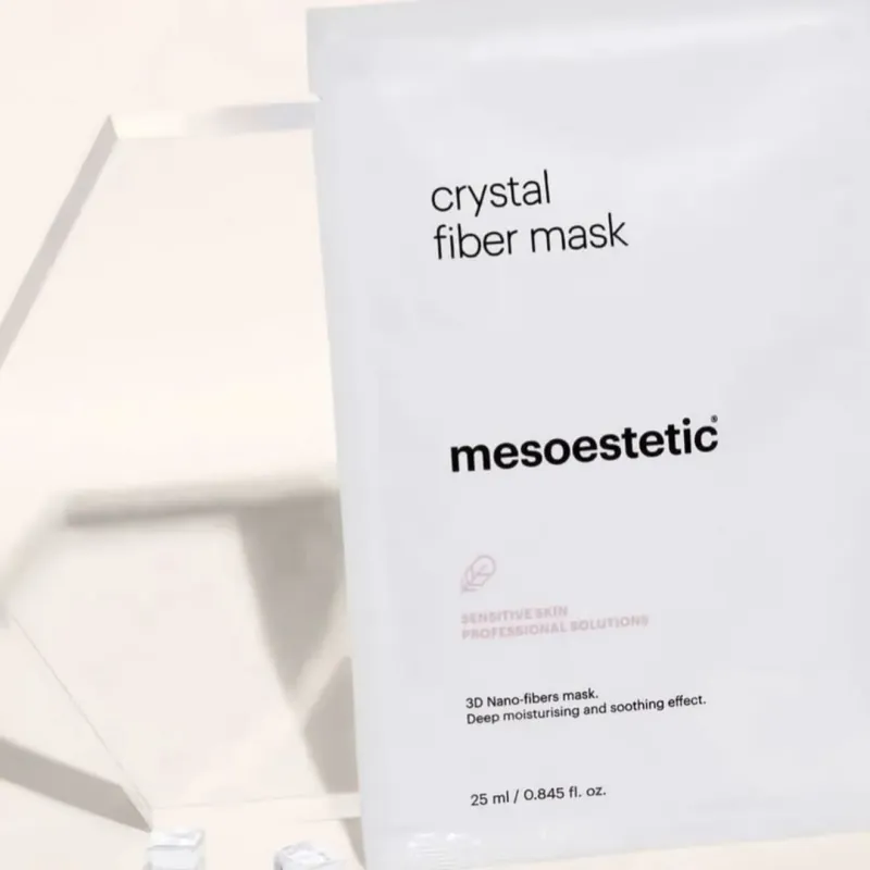 Mesoestetic Crystal Fiber Mask | Soothing & Regenerating 3D Nano-Fiber Face Mask 5 × 25 ml
