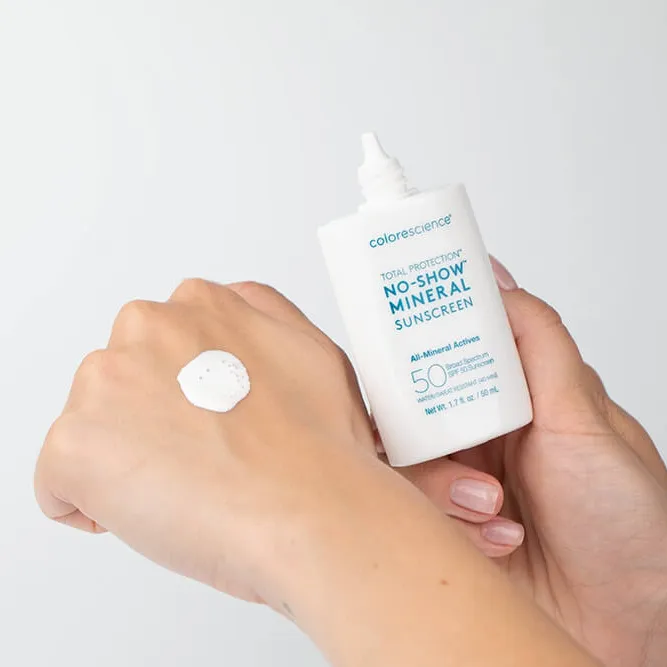Colorescience Total Protection® No-Show™ Mineral Sunscreen SPF50 | Ultra-Light Mineral SPF for Face & Body 50 ml