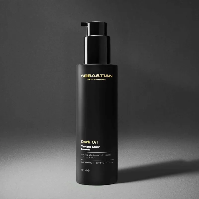 Sebastian Professional Dark Oil Taming Elixir Serum | Smoothing Serum for Frizz Control & Heat Protection 140 ml