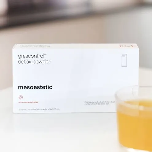 Mesoestetic grascontrol® detox powder | Dietary supplement with artichoke, birch and turmeric extracts 20 × 3 g