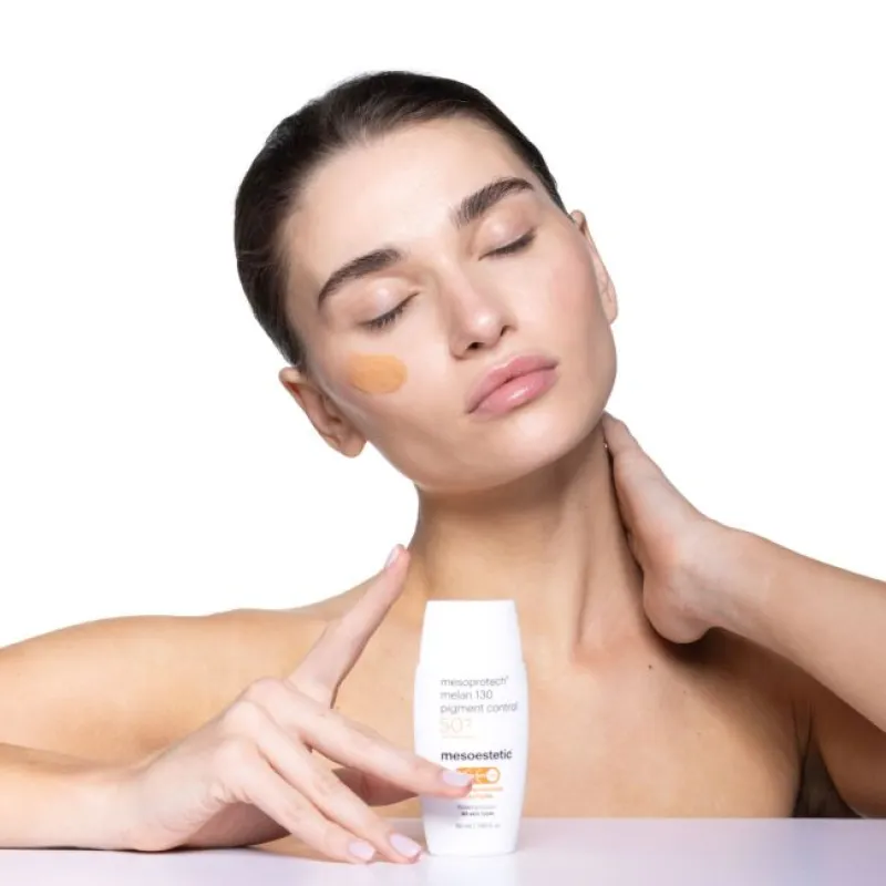 Mesoestetic mesoprotech® melan 130 pigment control | Tinted sunscreen for skin with pigmentation spots 50 ml