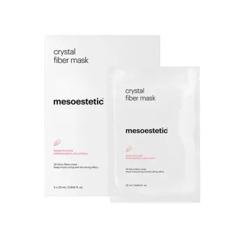 Mesoestetic Crystal Fiber Mask | Soothing & Regenerating 3D Nano-Fiber Face Mask 5 × 25 ml