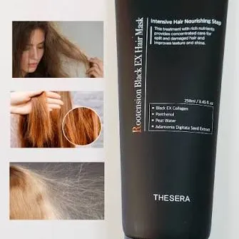 THESERA Rootension Black EX Hair Mask | Strengthening Hair Mask 250 ml