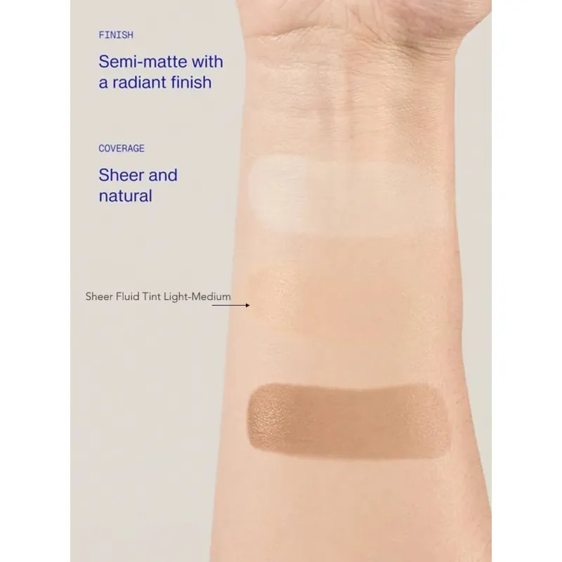 ZO Skin Health Sheer Fluid Tint Broad Spectrum SPF 30 | Ultra-Light Tinted SPF Fluid for Face, Shade Light Medium, 50 ml