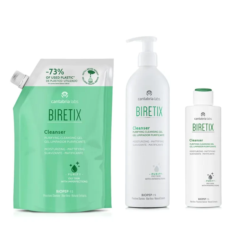 Biretix Cleanser Refill Pack | Facial Cleansing Gel Refill 400 ml