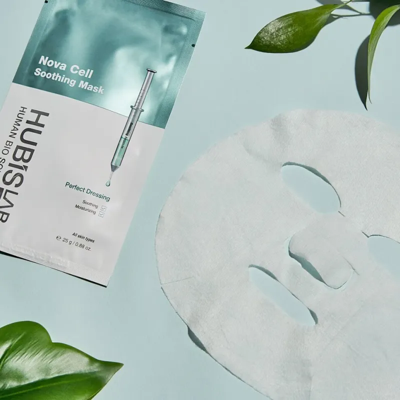 HUBISLAB e+ Epiderma Nova Cell Soothing Mask | Soothing Mask with Aloe and Witch Hazel 5 pcs × 35 g