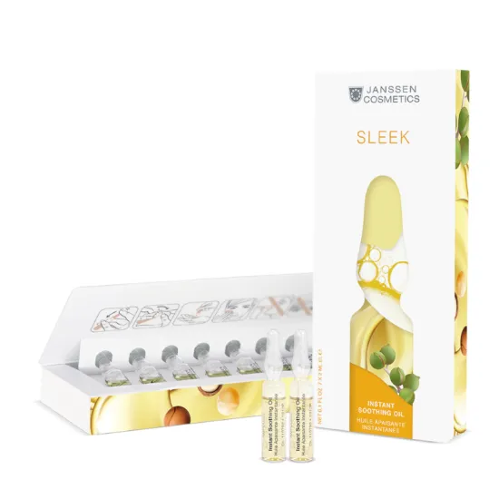 Janssen SLEEK Instant Soothing Oil | Soothing Oil Ampoules for Sensitive Skin 7 x 2 ml