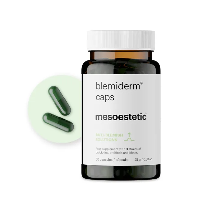 Mesoestetic blemiderm® caps | Dietary supplement for acne-prone and oily skin 60 capsules