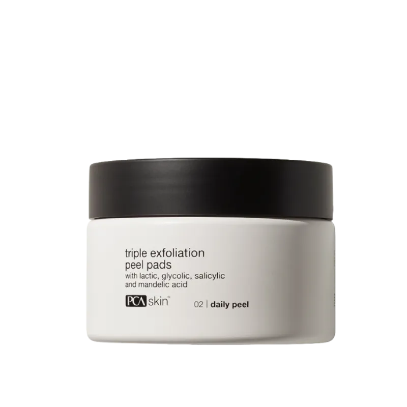 PCA Skin Triple Exfoliation Peel Pads | Triple-Action Exfoliating Pads for Skin Renewal 30 pcs