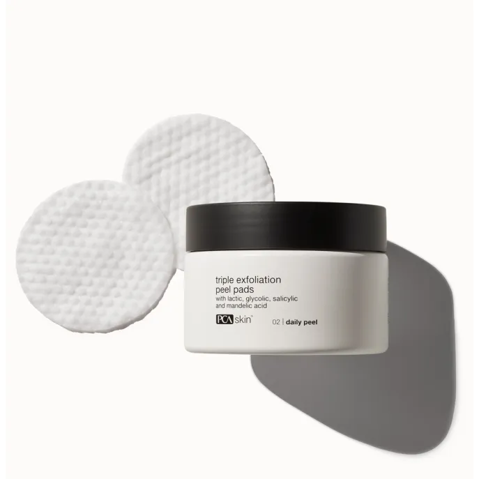 PCA Skin Triple Exfoliation Peel Pads | Triple-Action Exfoliating Pads for Skin Renewal 30 pcs